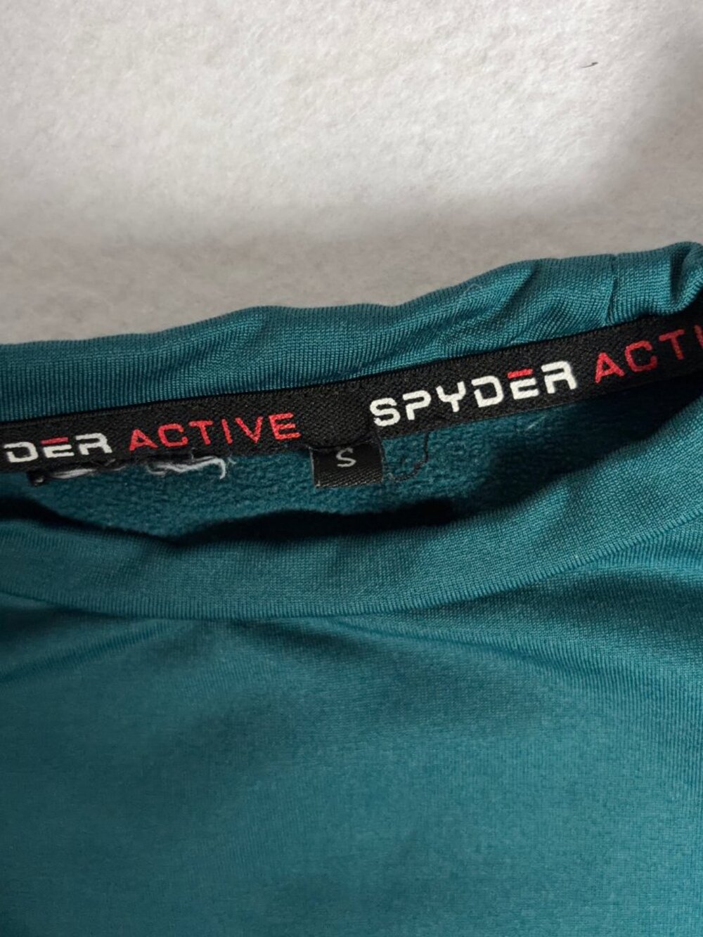 Spyder Active Fleece Lined Top Women's S Green Stretch Activewear Yoga Gorpcore - Picture 6 of 9